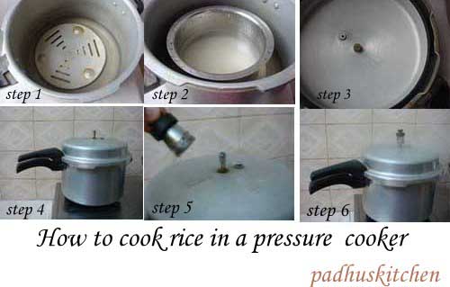 How To Cook Rice In A Pressure Cooker (With Pics) - Padhuskitchen