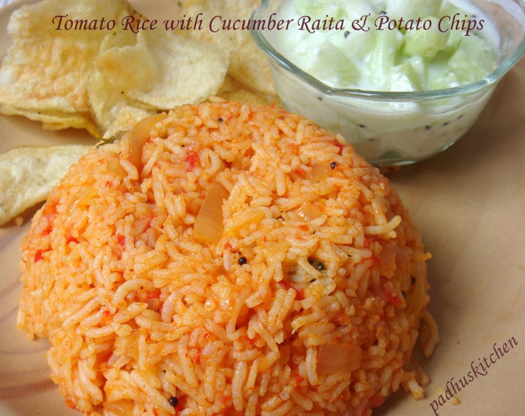 Tomato PulaoSpicy Tomato Rice RecipeThakkali Sadam Padhuskitchen