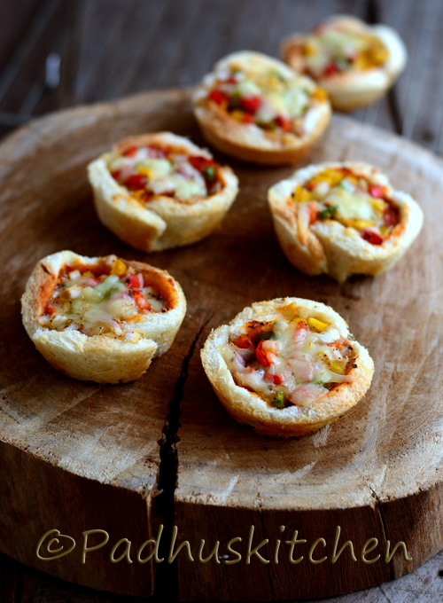 Bread Pizza CupsToasted Bread Cups RecipeEasy Kids