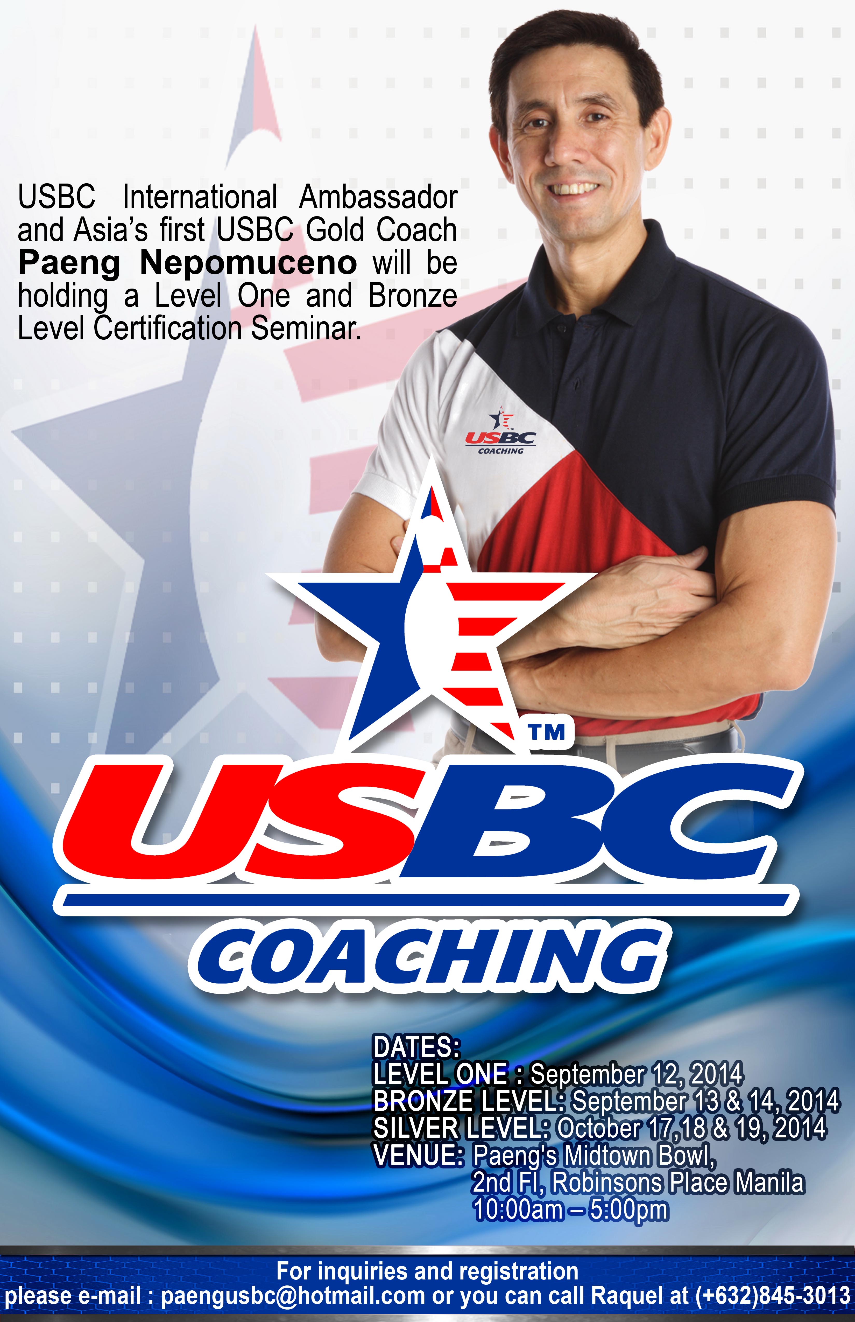 2014 USBC BRONZE AND SILVER COACHING CERTIFICATION SCHEDULE, MANILA