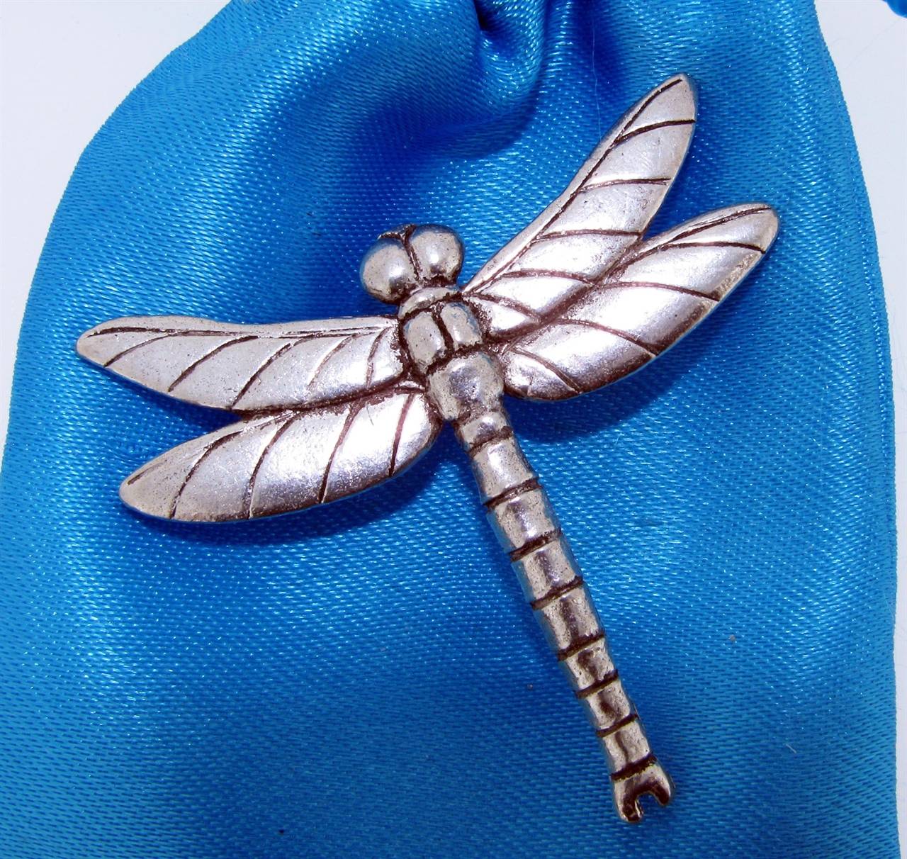 Large Dragonfly Pin Badge high quality pewter gifts from Pageant Pewter