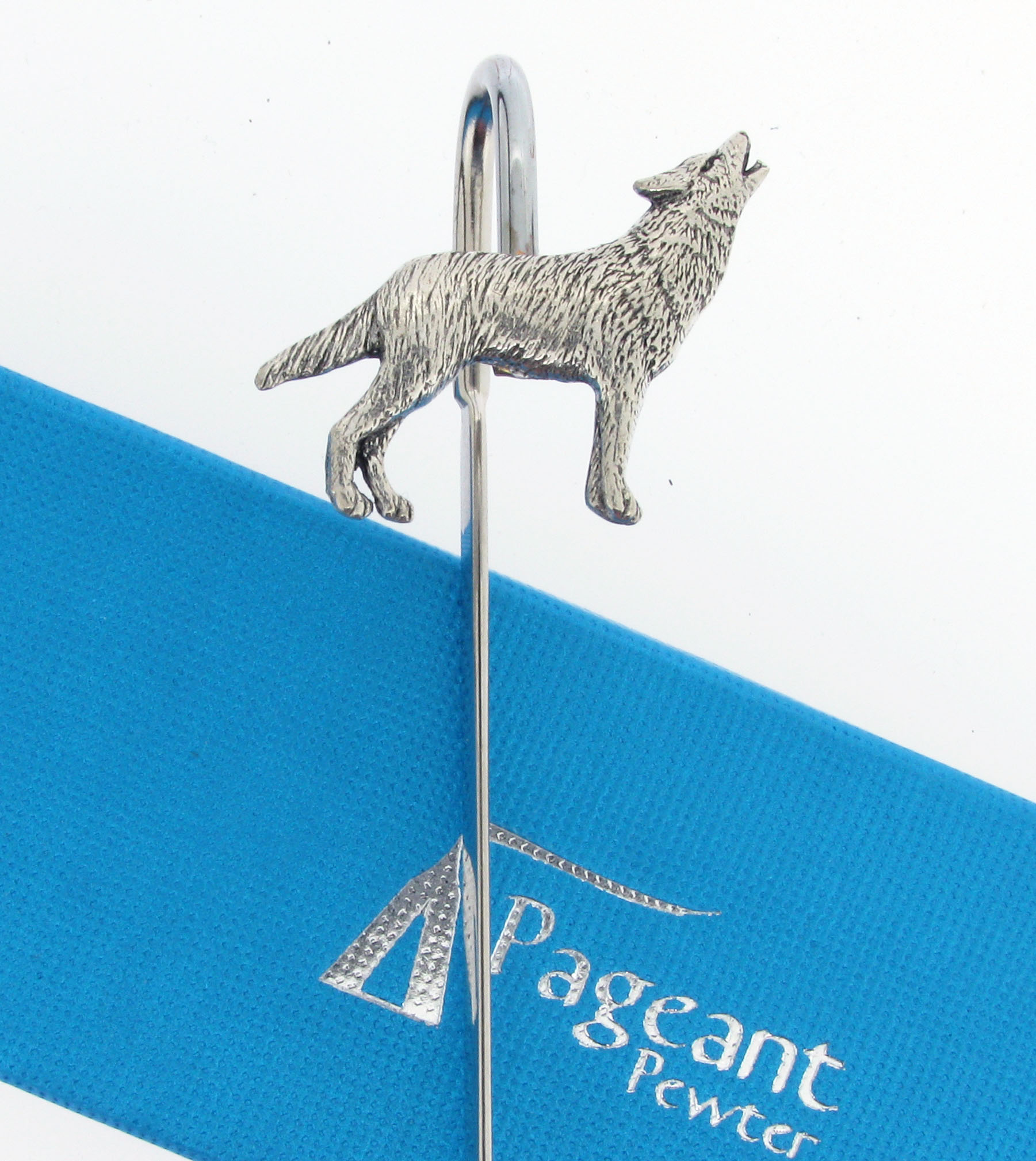 Wolf Bookmark high quality pewter gifts from Pageant Pewter