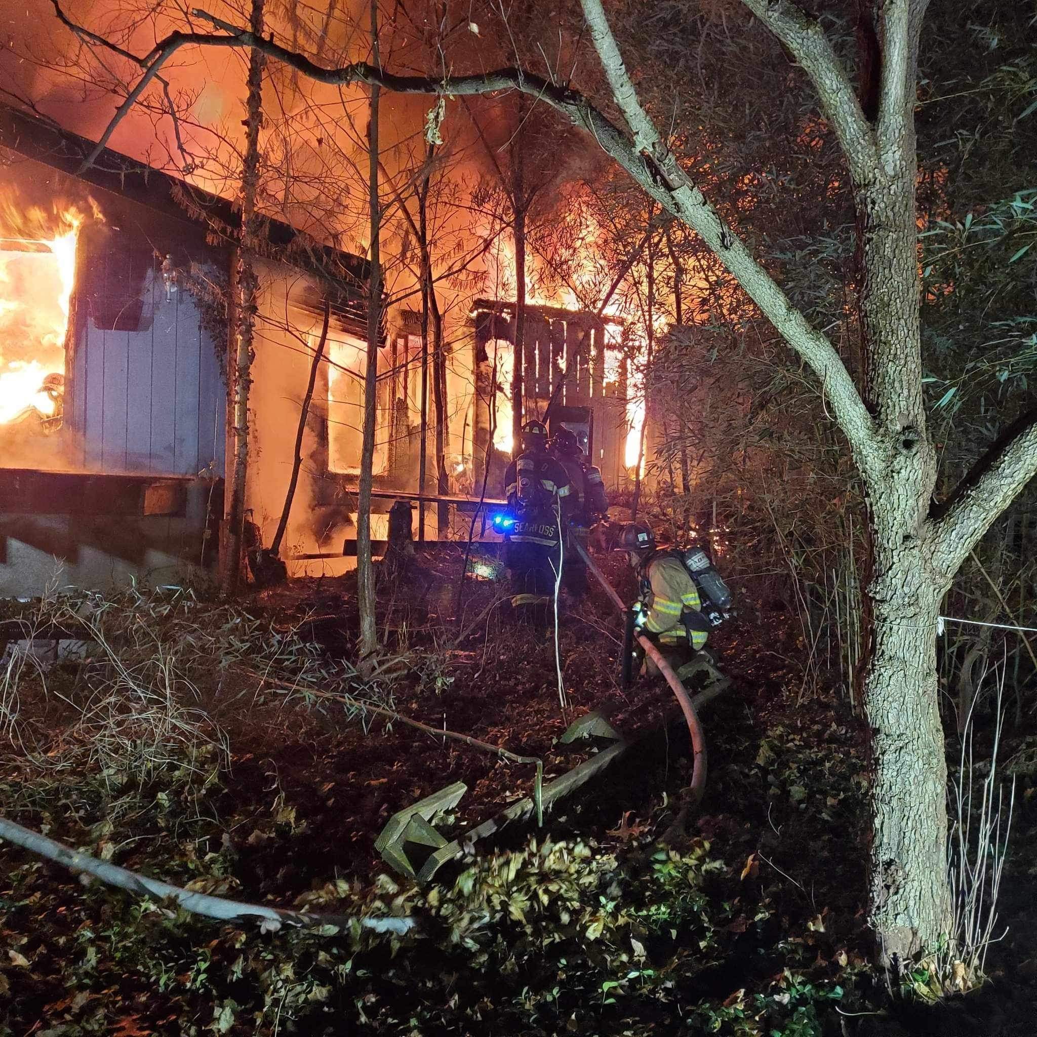 Fire destroys home in Avoca, 1 sent to hospital Eyewitness News