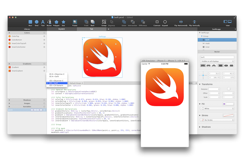 PaintCode Turn your drawings into ObjectiveC or Swift drawing code