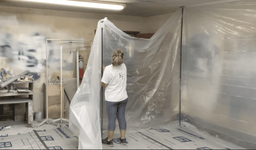how to build a temporary paint booth Painted by Kayla Payne