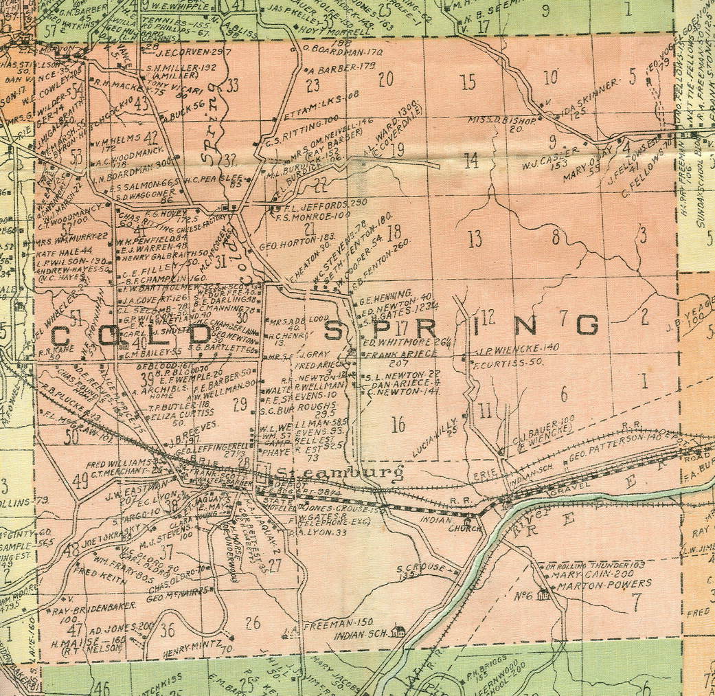 Cattaraugus County, NY Wall Map (1916)