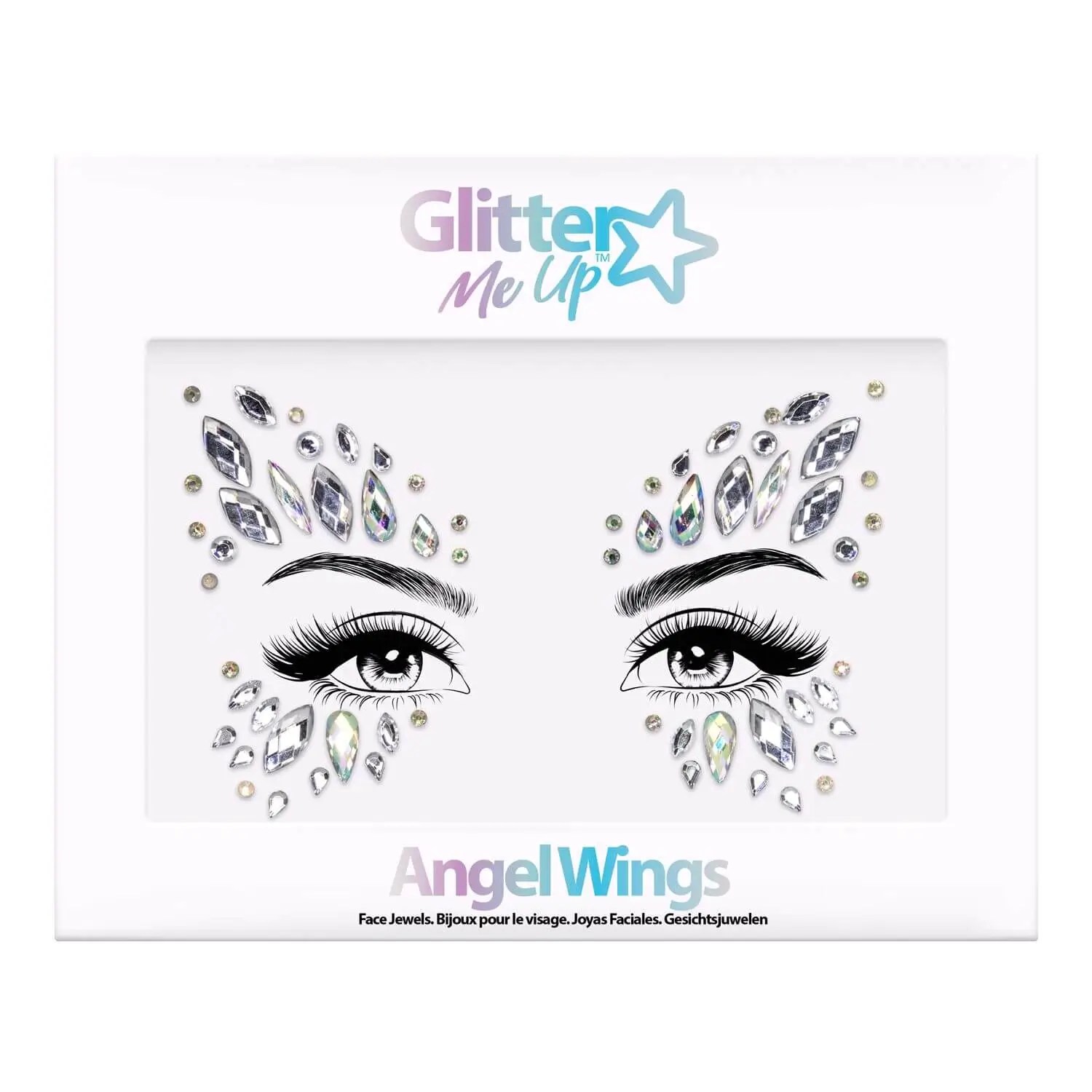 Angel Wings Face Jewels for Face & Body Glitter Me Up™ PaintGlow