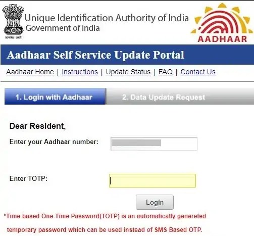 Aadhar Card Update/Correction Address, Name, Mobile No Online