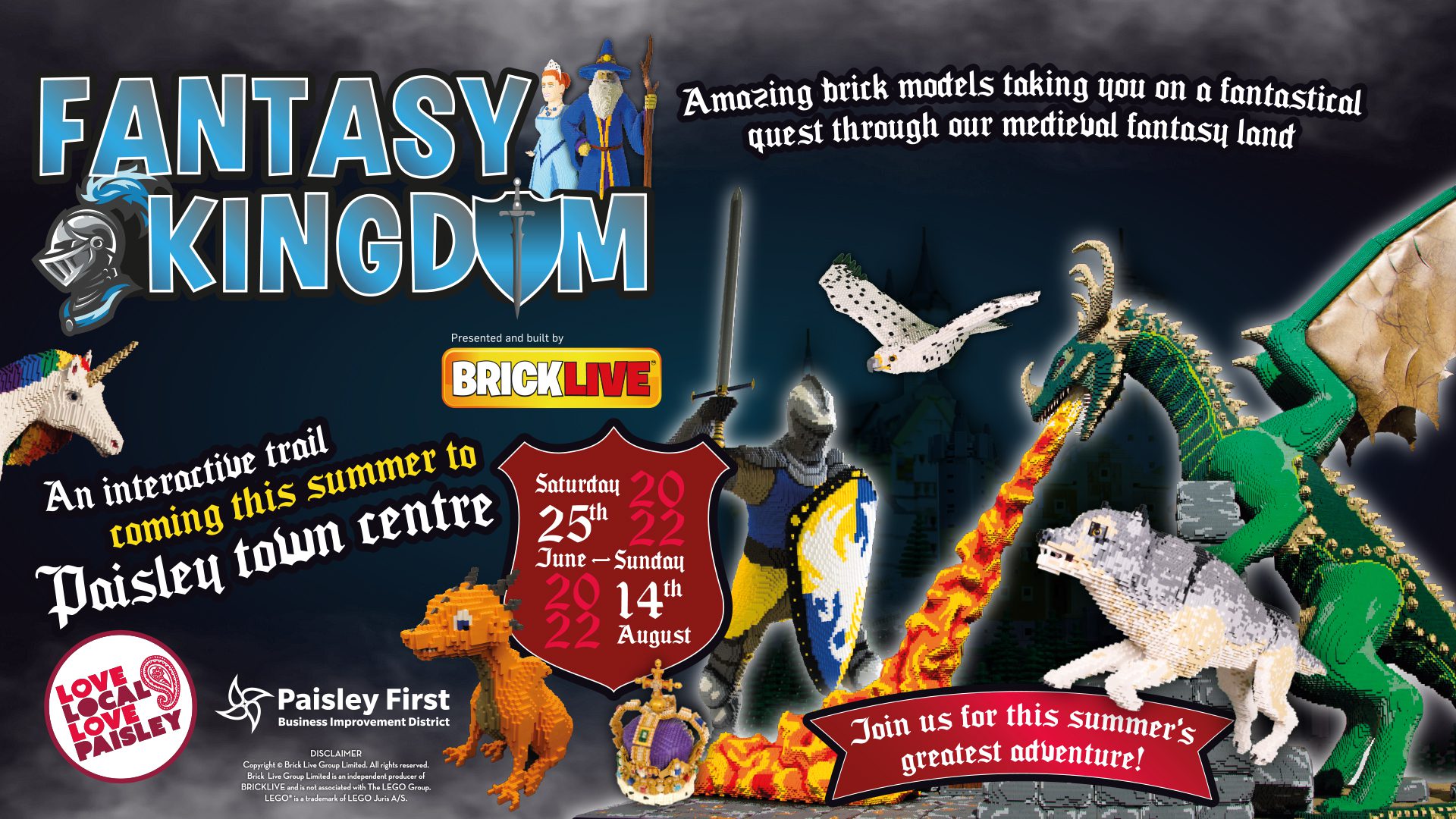 BRICKLIVE'S FANTASY KINGDOM LAUNCHES IN PAISLEY THIS WEEKEND! Paisley