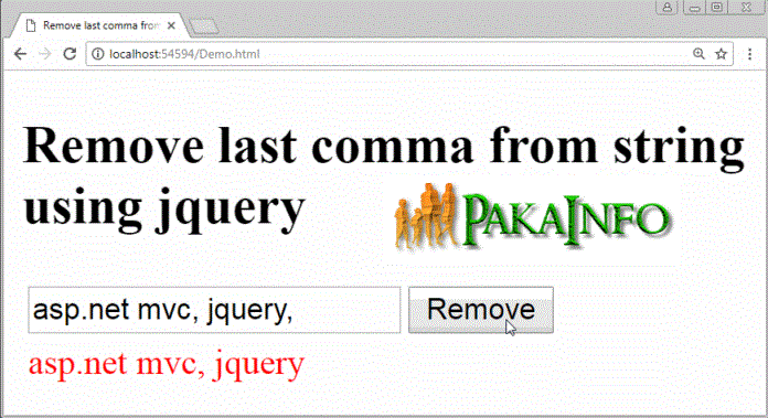 Remove Last Character From String JQuery Pakainfo