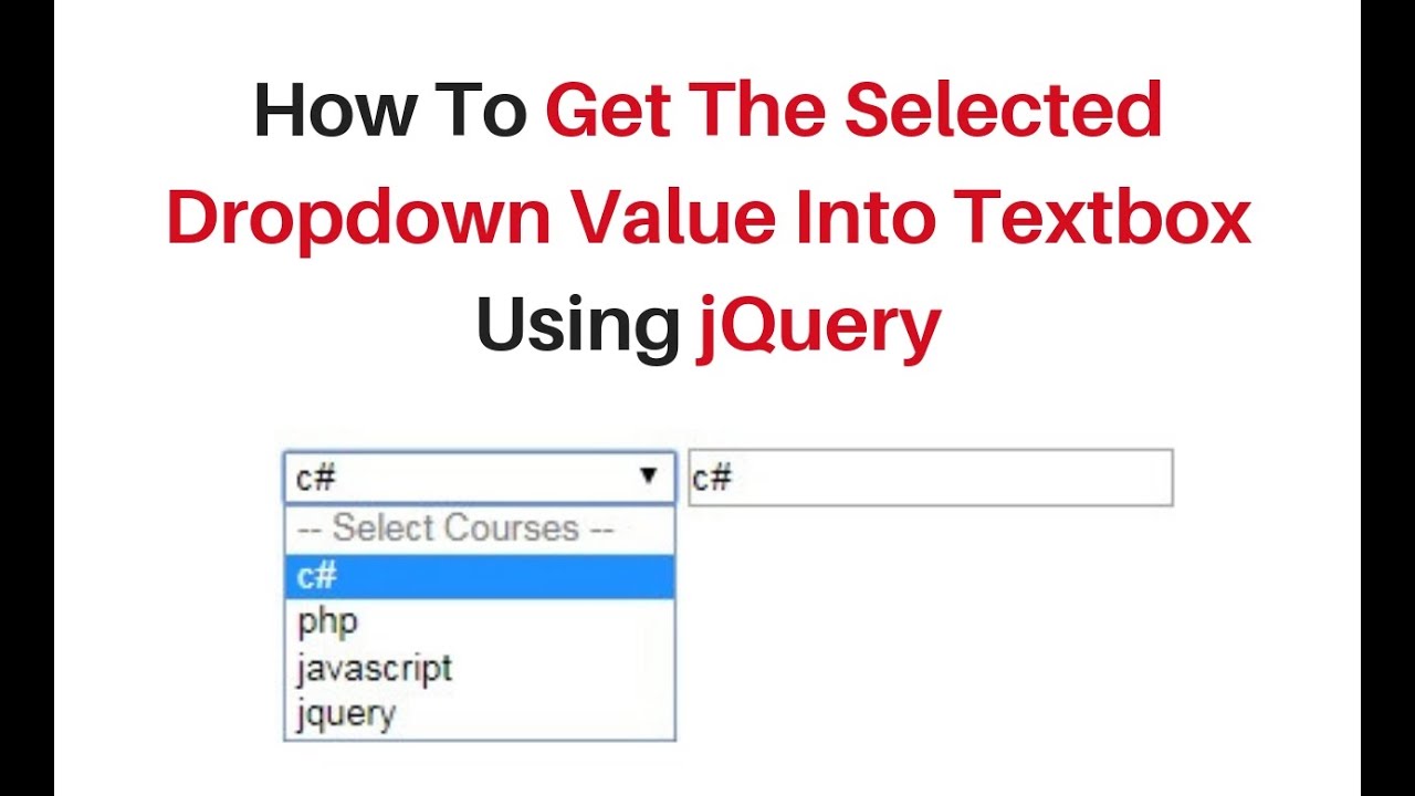 JQuery Get Value Of Select OnChange Example Pakainfo