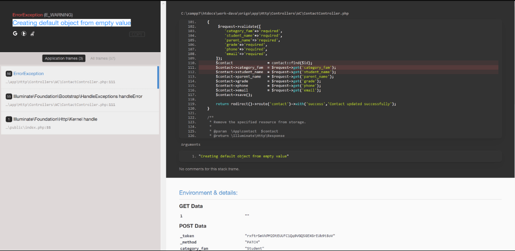 Creating Default Object From Empty Value Laravel 6/7/8 Pakainfo