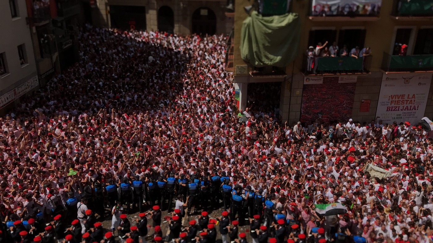Running Of The Bulls In Pamplona Spain In July 2022 Package With Balco