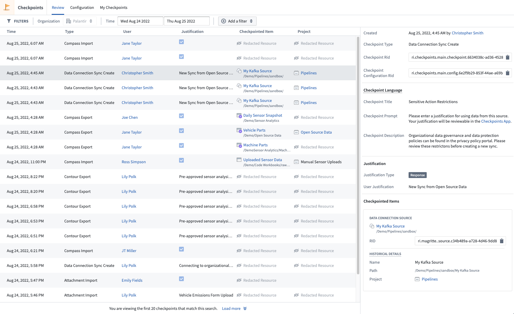 Documentation Checkpoints > Overview