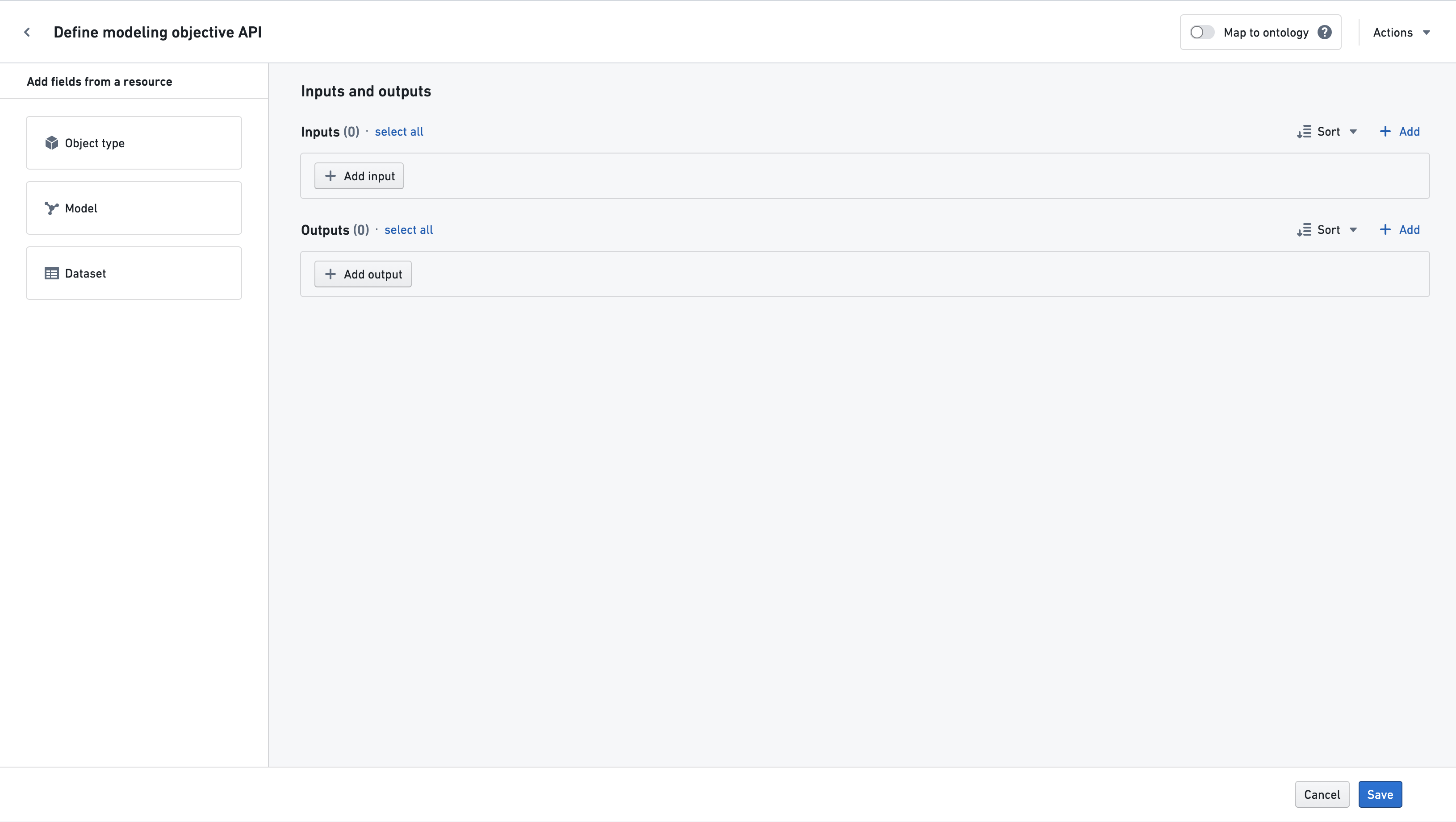 Documentation Modeling objective configuration > Define modeling