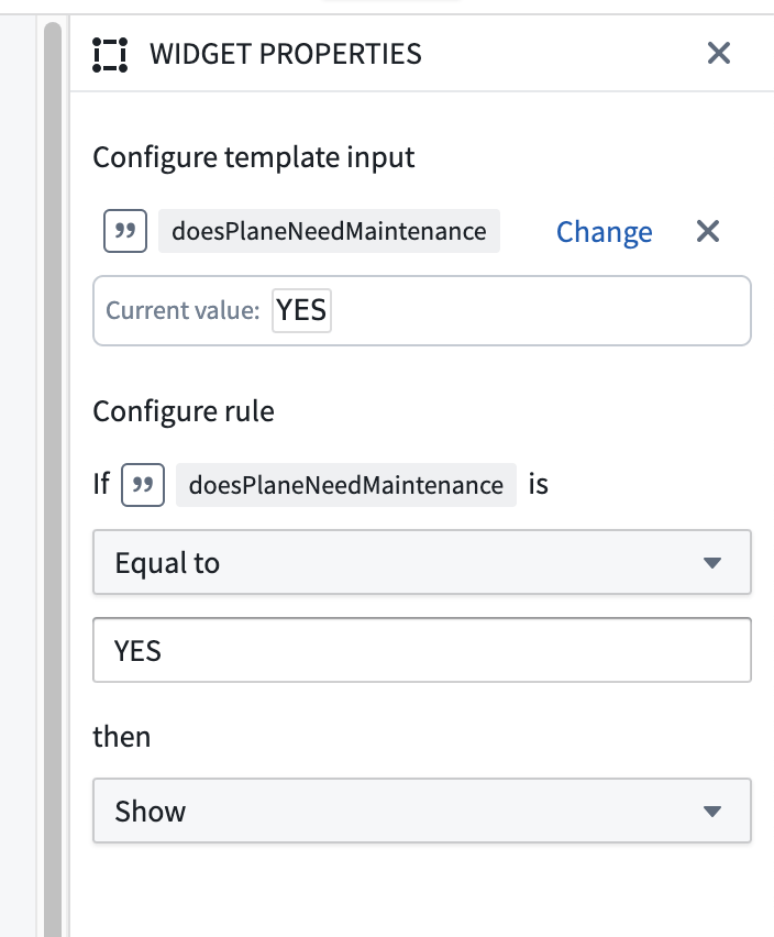 Documentation Widgets > Conditional section
