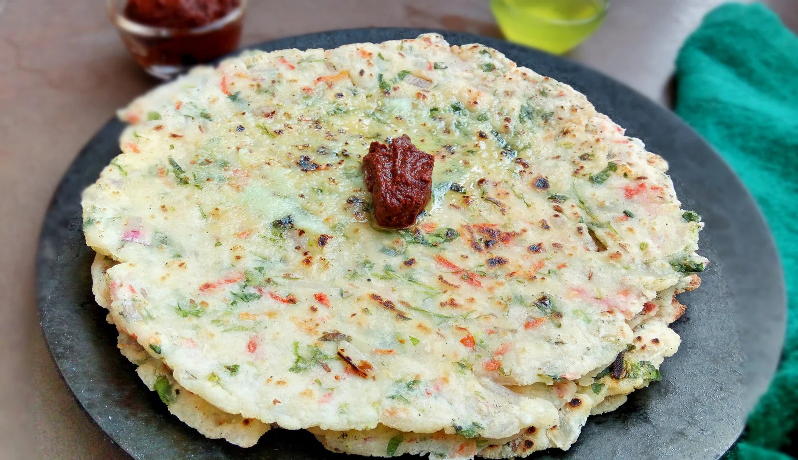Masala Akki Roti Rice Flour Roti Bhakri with Dill Leaves Palate's
