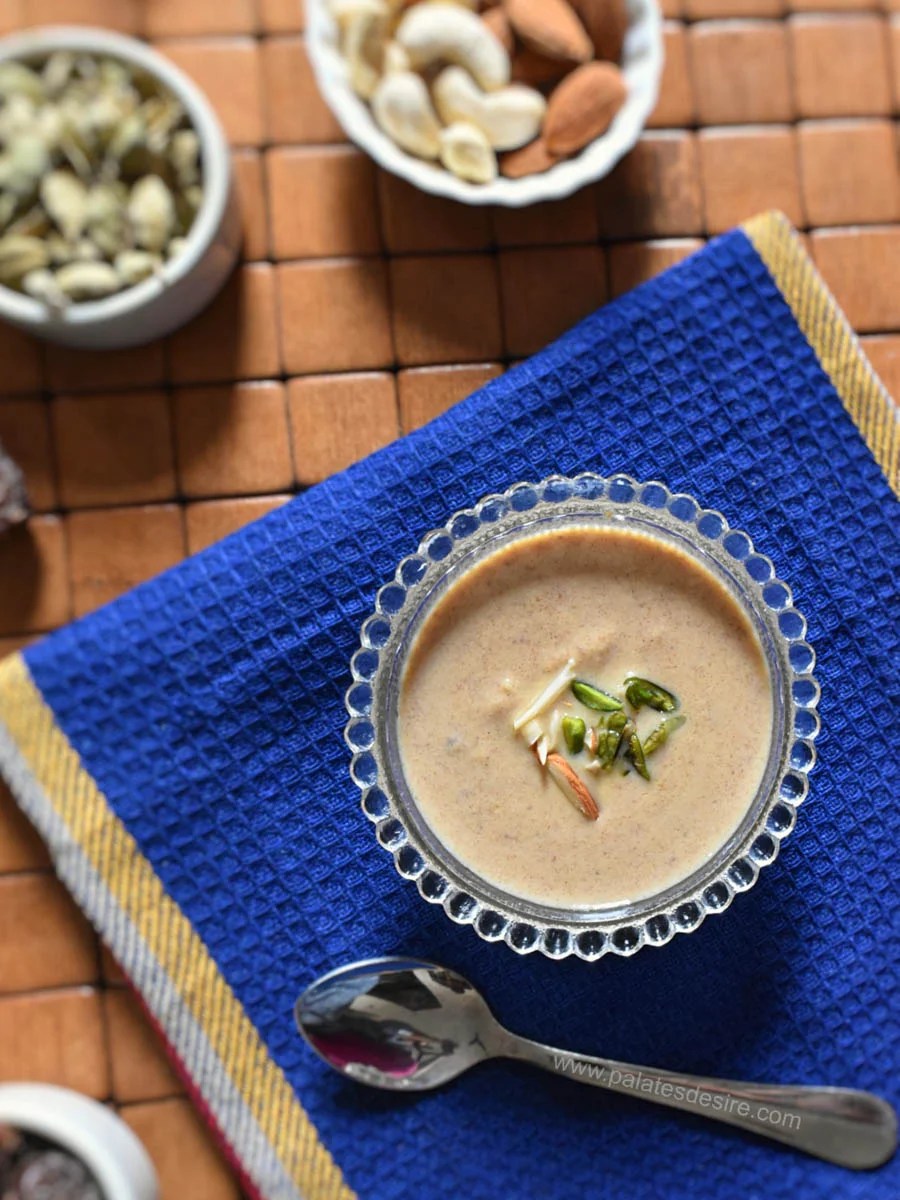Dates Kheer Khajoor Ki Kheer recipe { video } Palate's Desire