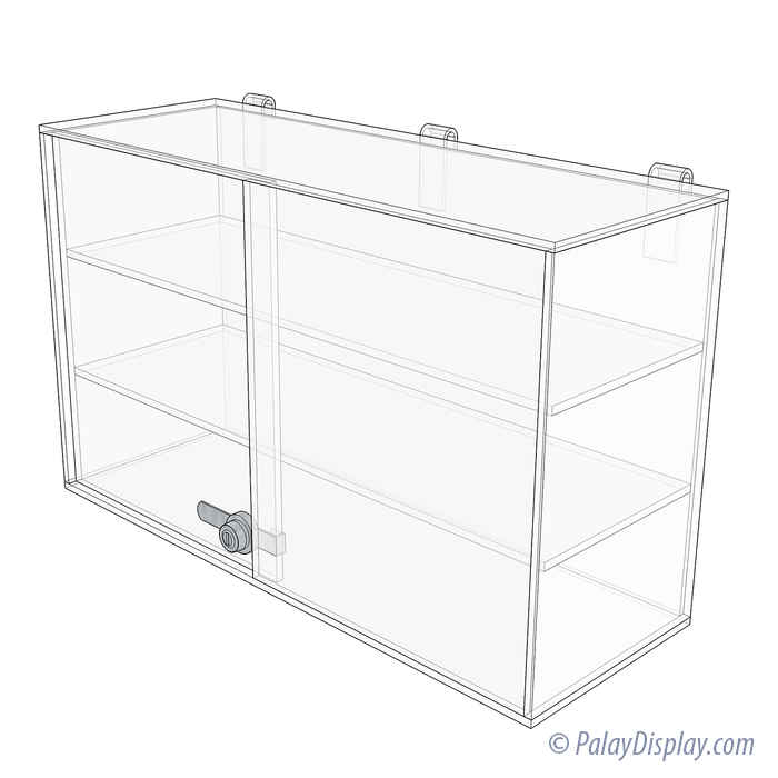 Rectangular Acrylic Gridwall Display Cases Gridwall Display Cases