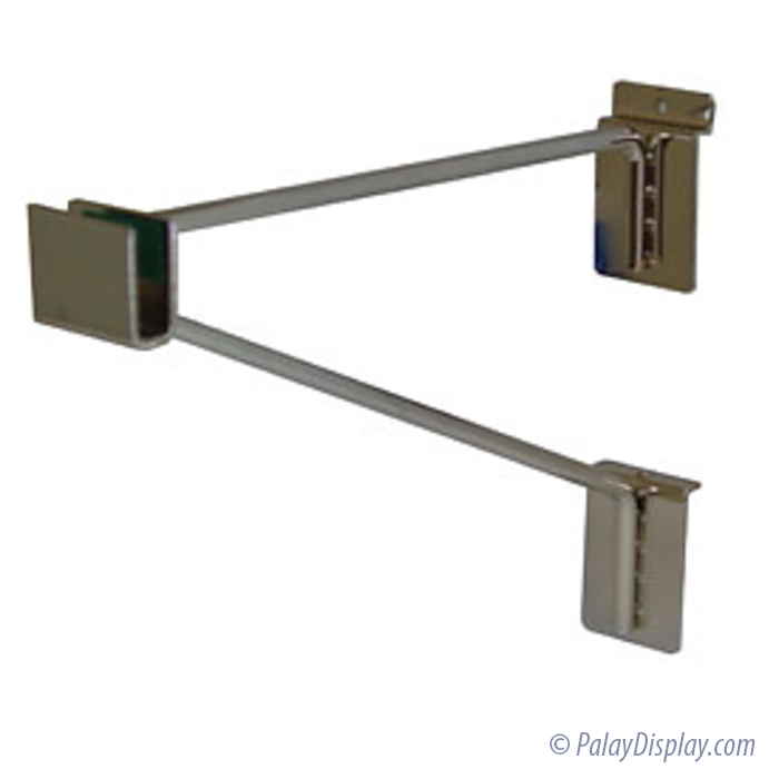 Braced Rectangular Slatwall Hangrail Bracket Slatwall Tube Brackets