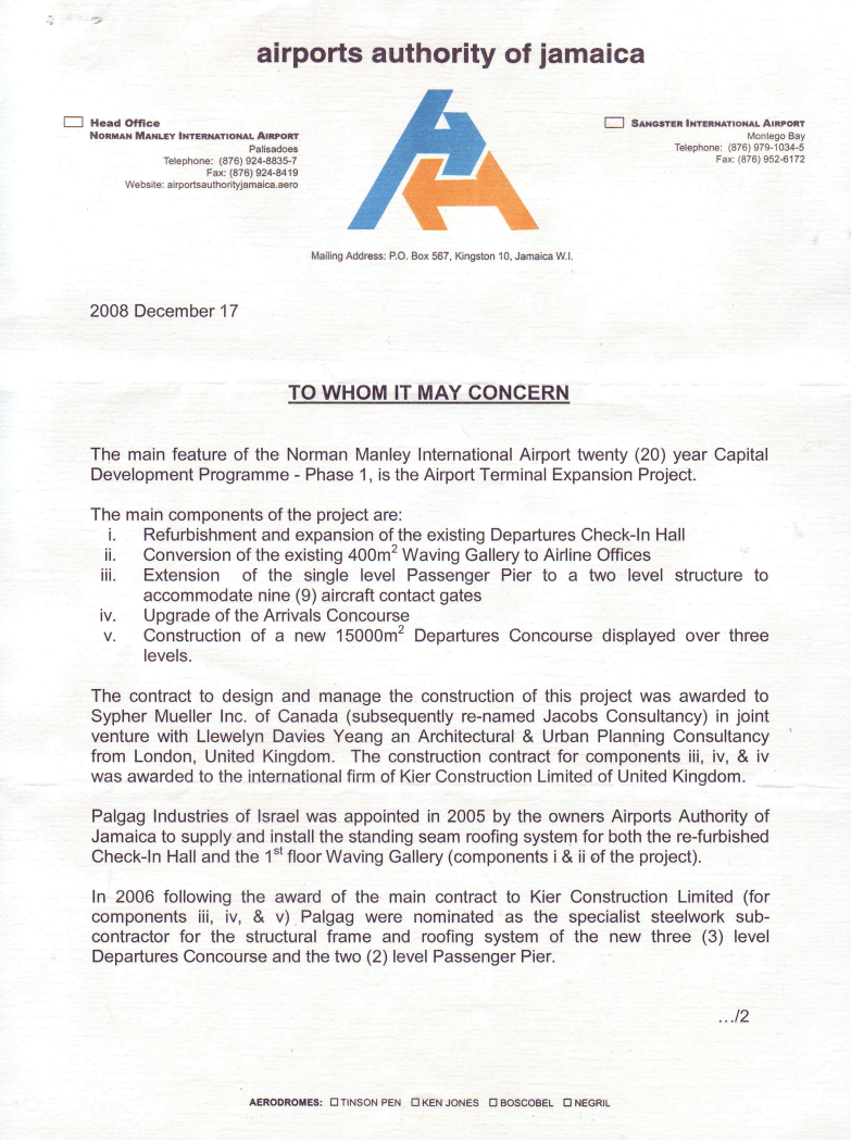 Letter Of Award For Construction Project FREE 8+ Award ThankYou