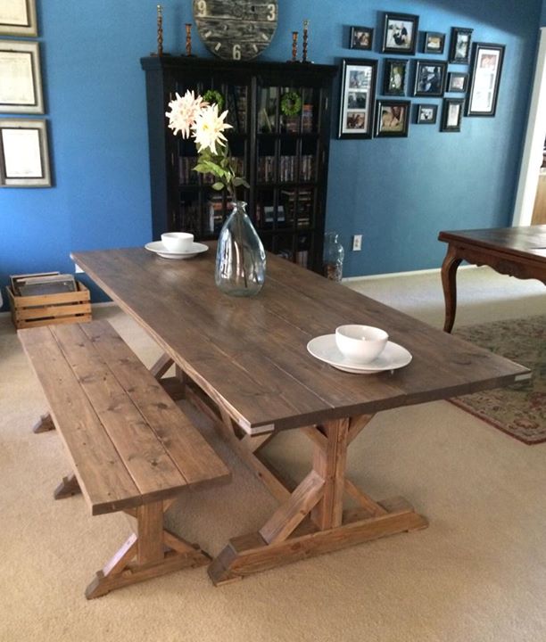 Pallets Rustic Farmhouse Table & Bench Pallet Ideas Recycled