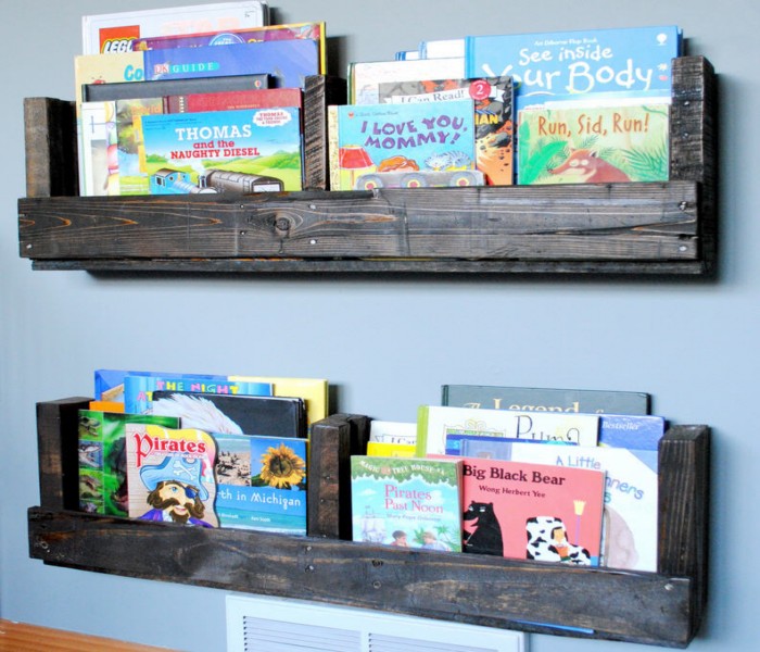 Pallets Hanging Bookshelf Ideas Pallet Ideas