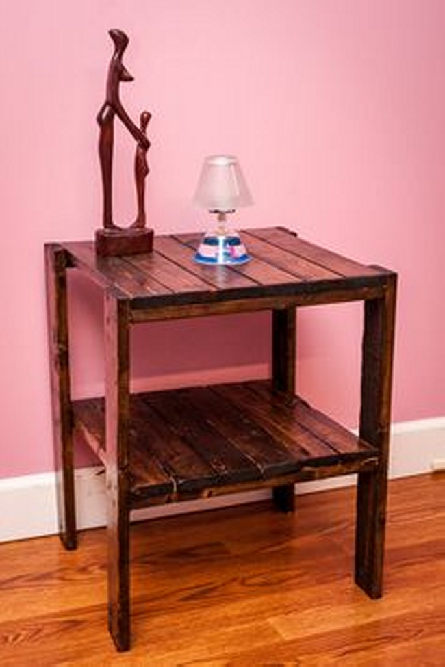 Recycled Pallet Bedside Tables Pallet Ideas