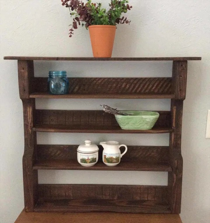Wood Pallet Decorative Wall Shelf / Spice Rack Pallets Pro