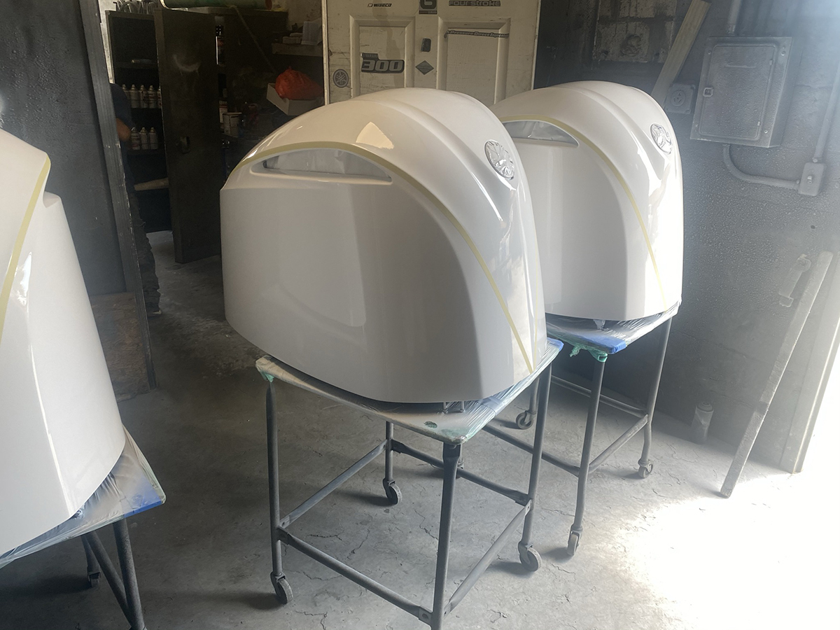 Custom Paint Job Triple Yamaha 300hp’s Palm Beach Outboards