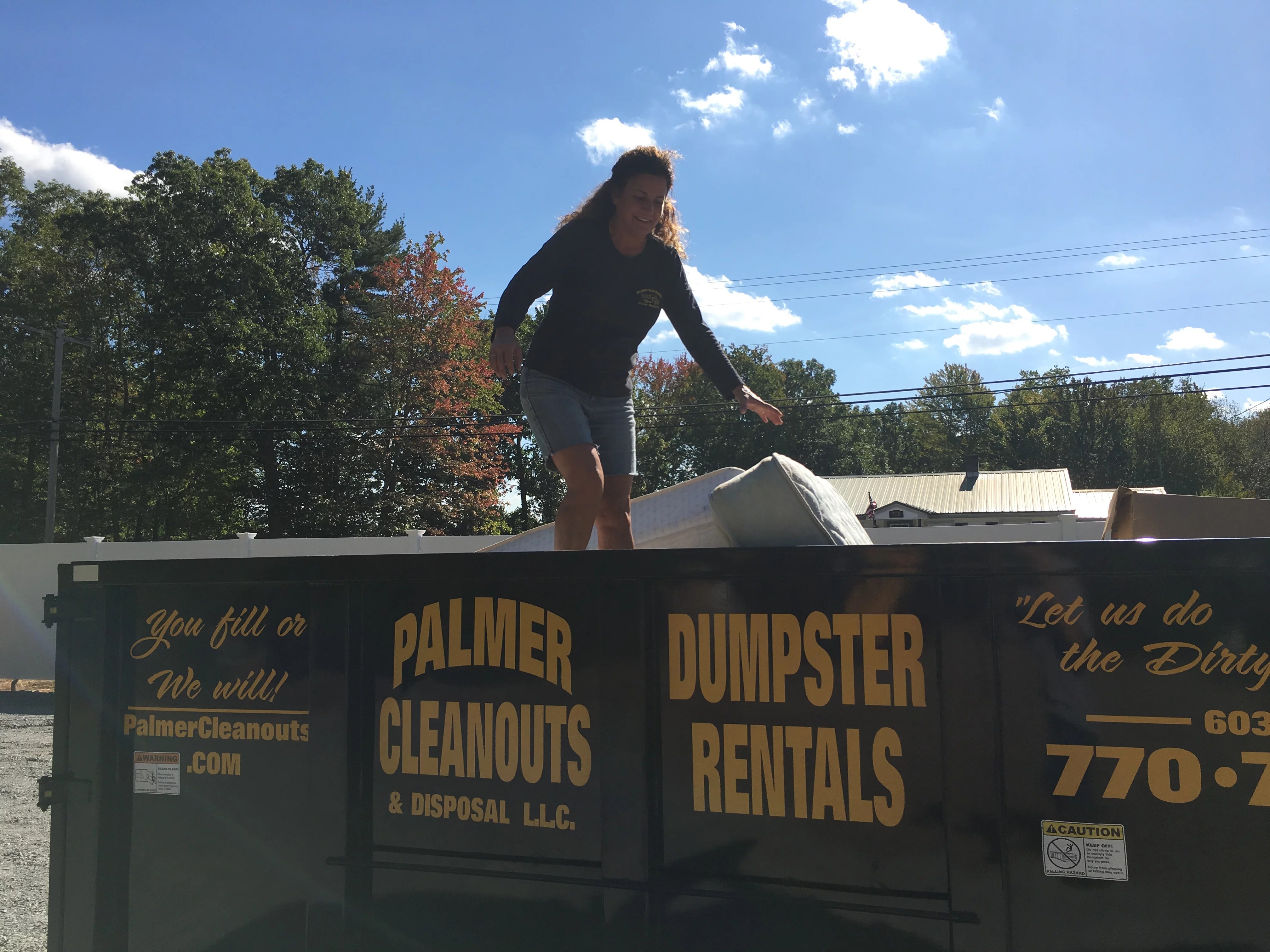 Dumpster Rental Service Palmer Cleanouts & Disposal, LLC Manchester NH (603) 8785307
