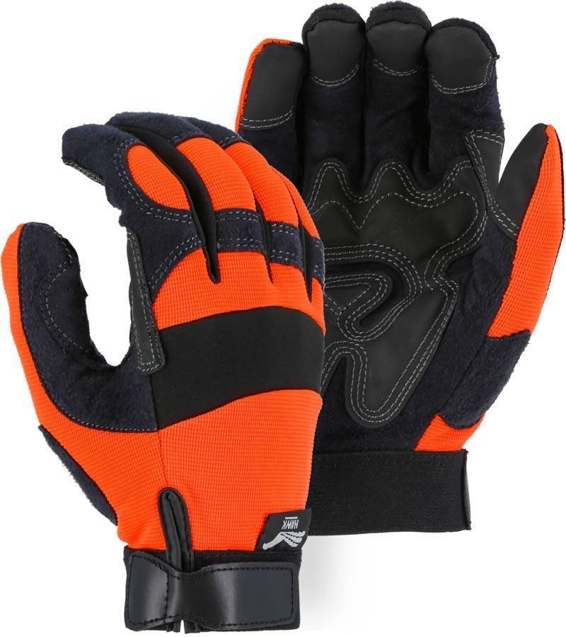 Majestic 2139 Hi Vis Armor Skin Reinforced Gloves PalmFlex