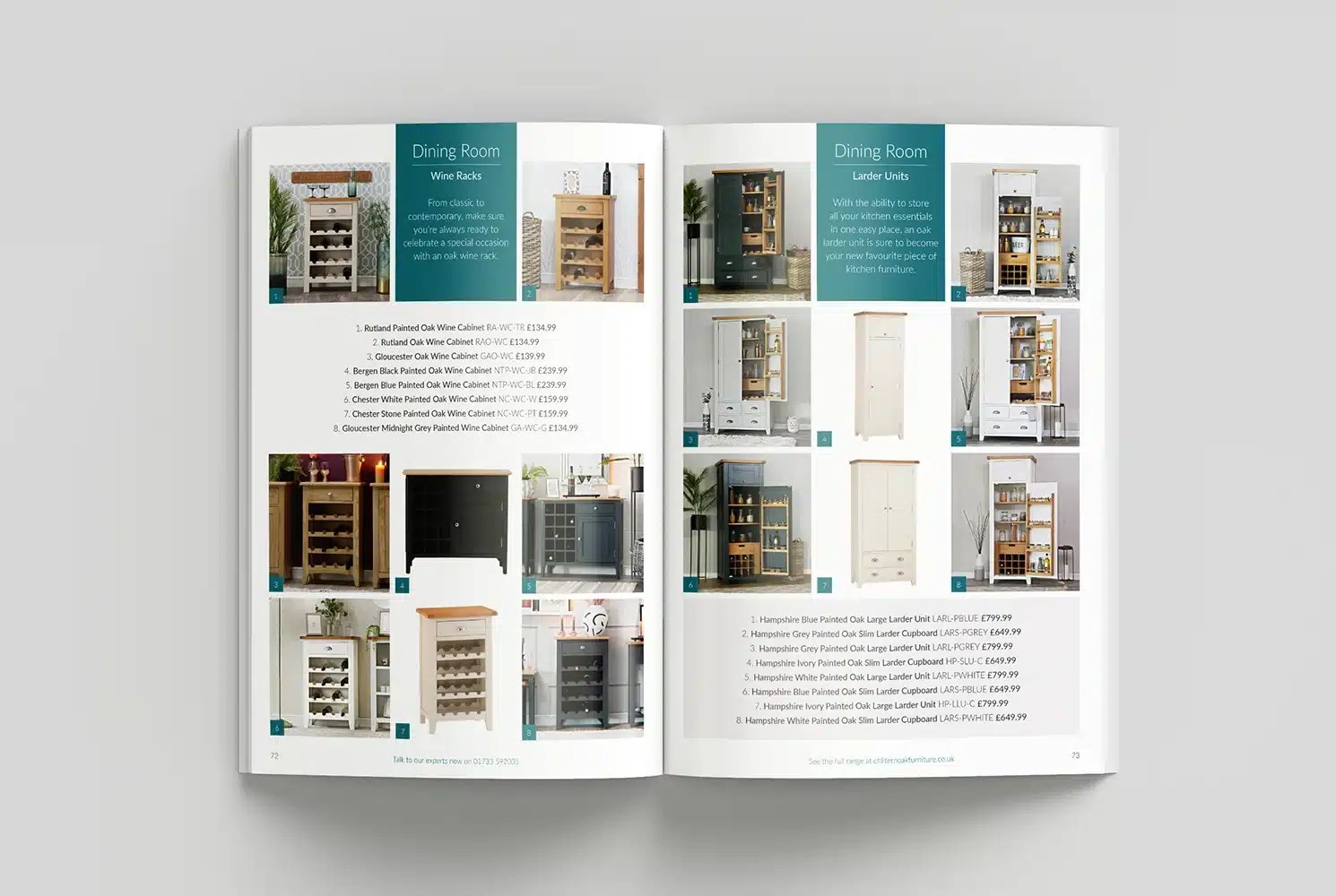 Furniture catalogue for Chiltern Oak