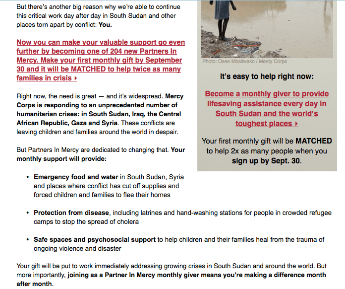 What's in my Inbox Mercy Corps Monthly Giving Appeal Pamela Grow