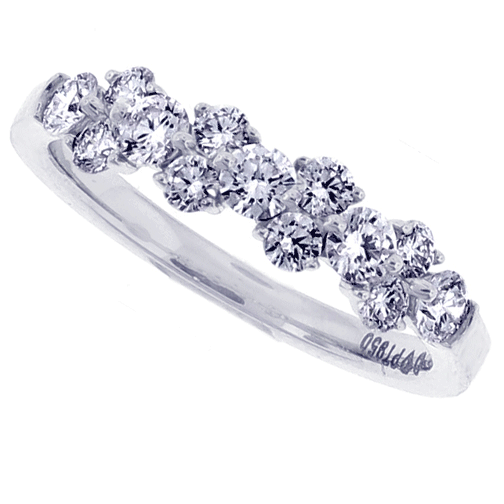 CLUSTER DIAMOND WEDDING Pampillonia Jewelers Estate and Designer