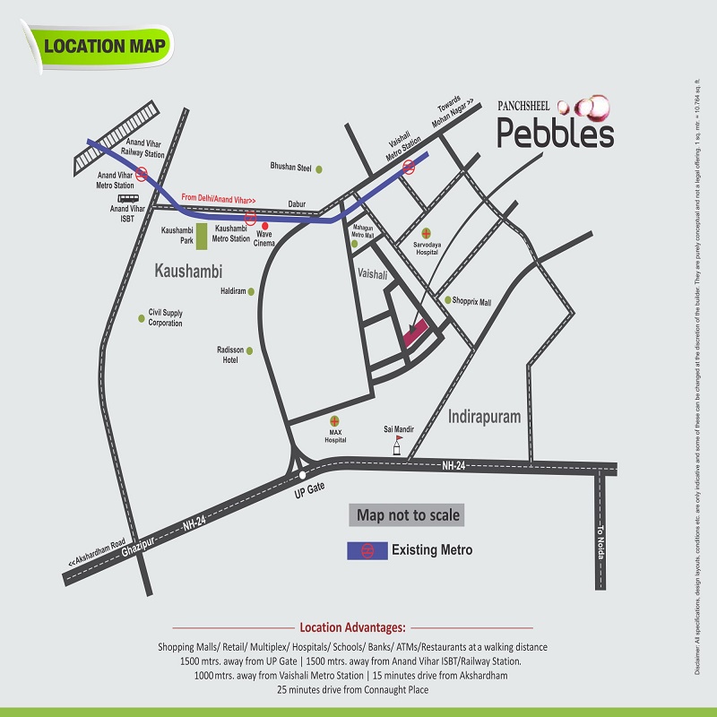 Panchsheel Pebbles, 3 BHK Flats in Vaishali Ghaziabad