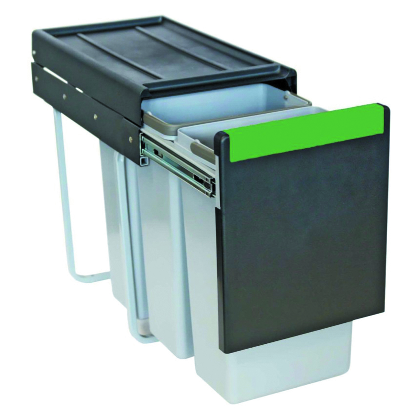 300mm 3 x 10Ltr Pull Out Waste Bin Panels Plus Kingston