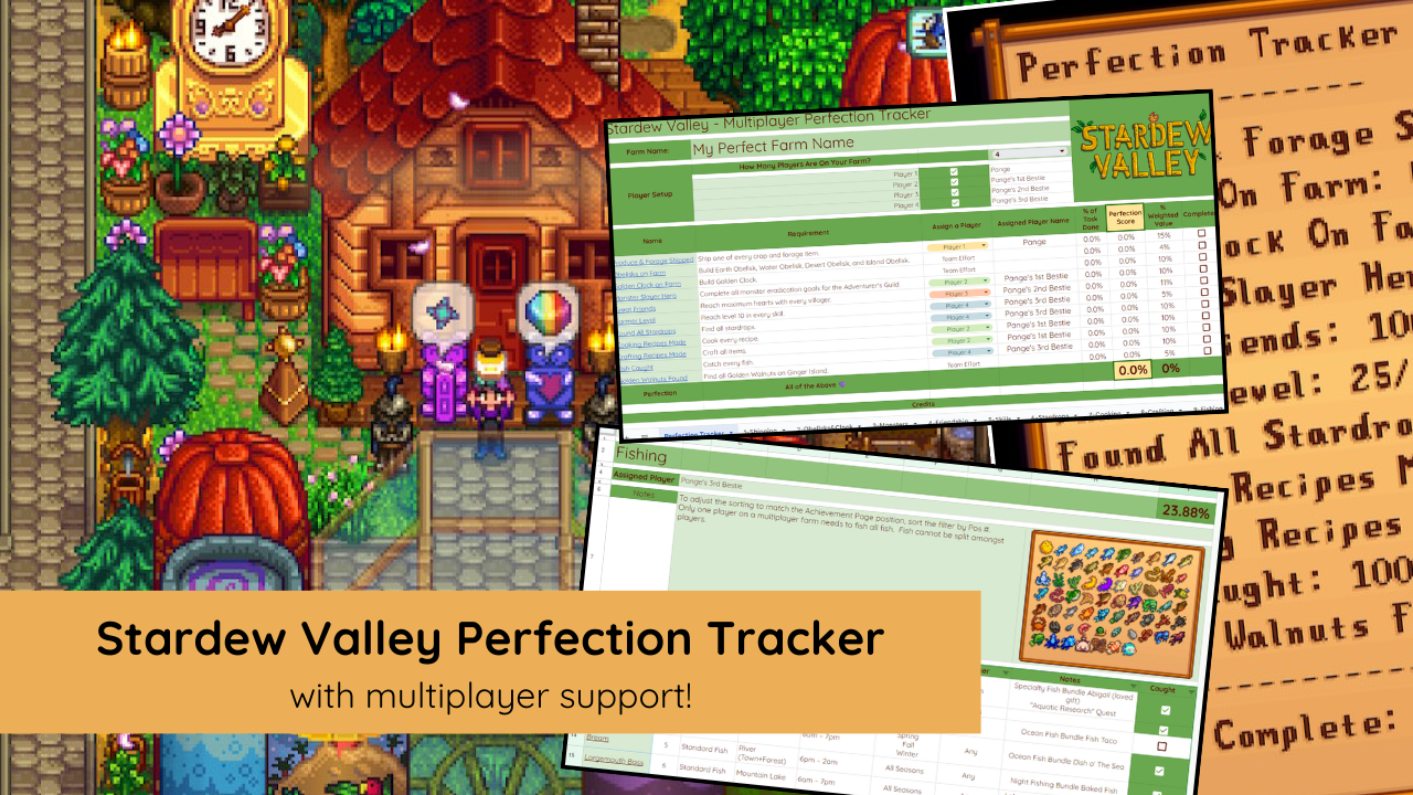 Stardew Valley Multiplayer Perfection Tracker Pange Plays