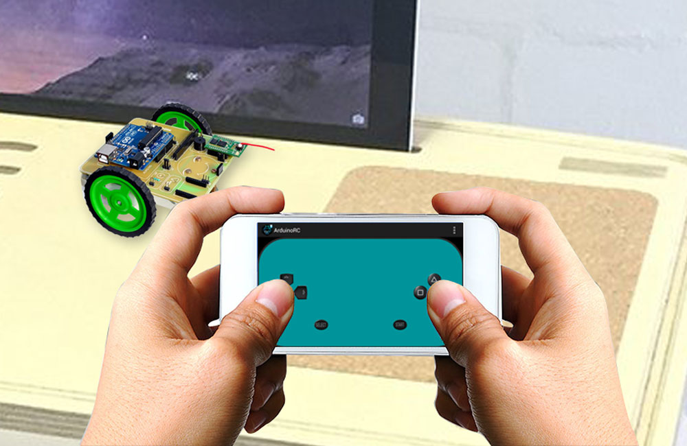 Android controlled arduino robot car