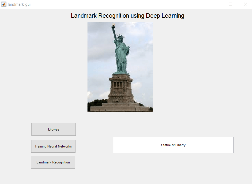 Landmark recognition using Deep Learning Matlab