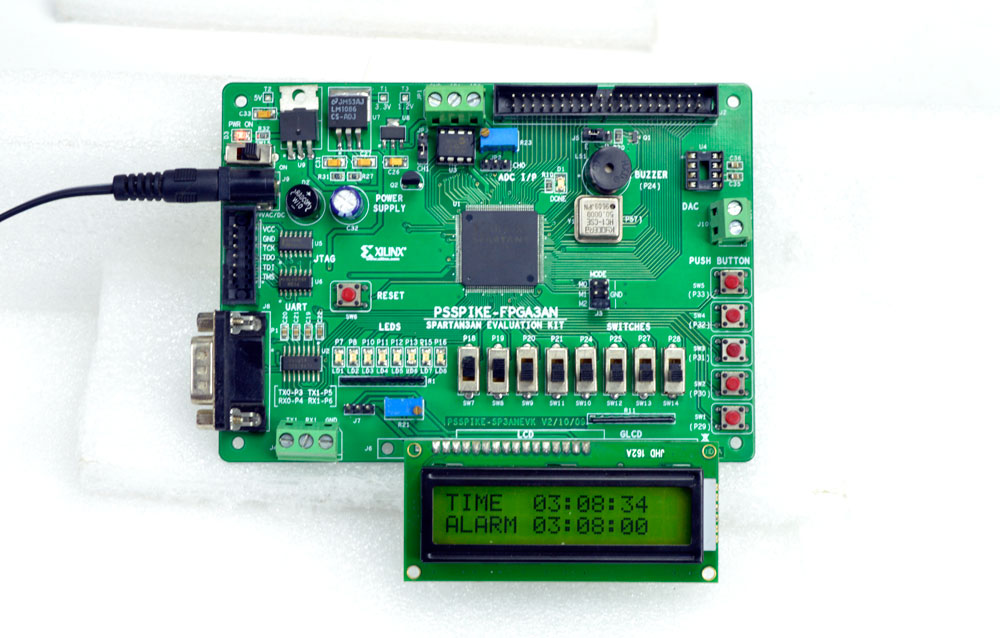 Implementation of Digital Clock using Spartan3an FPGA Evaluation Kit