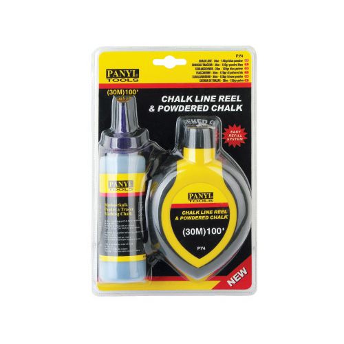 Chalk Line Reel & Powdered Chalk