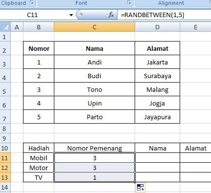 Software Arisan 7 Langkah Mudah Kocok Arisan Dengan Excel