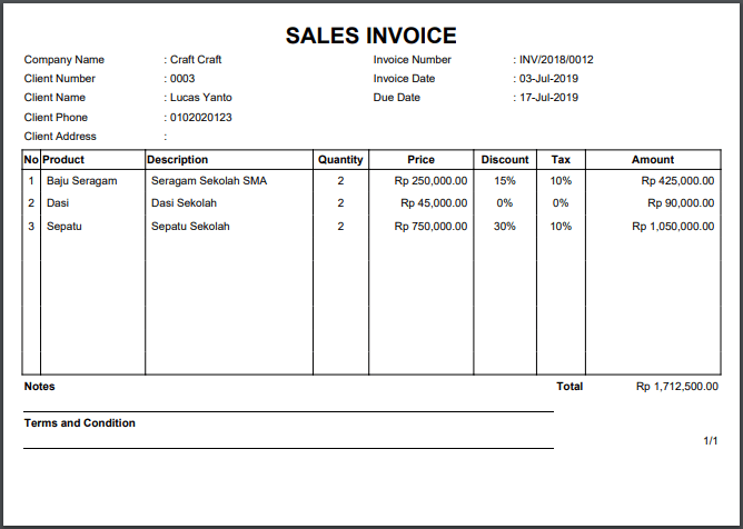 Contoh Invoice Dp Terbaru 2022