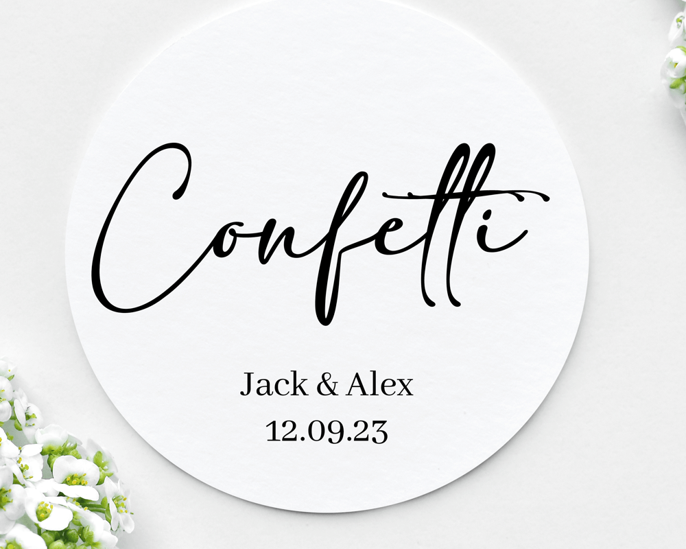 Confetti Bag Stickers Paper Ballards