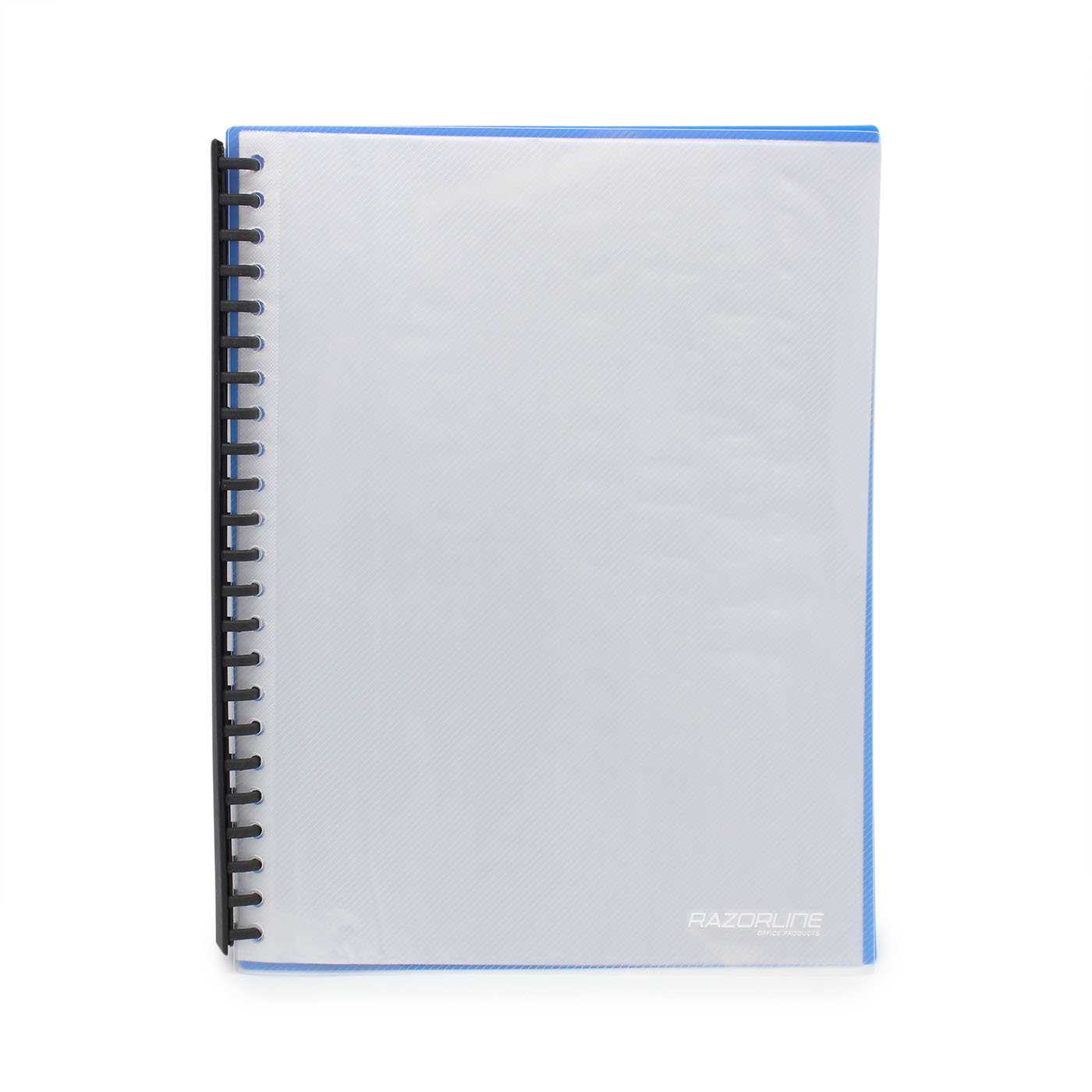 DISPLAY BOOK A4 20 POCKET CLEAR/BLUE REFILLABLE The Paper Co Of Australia