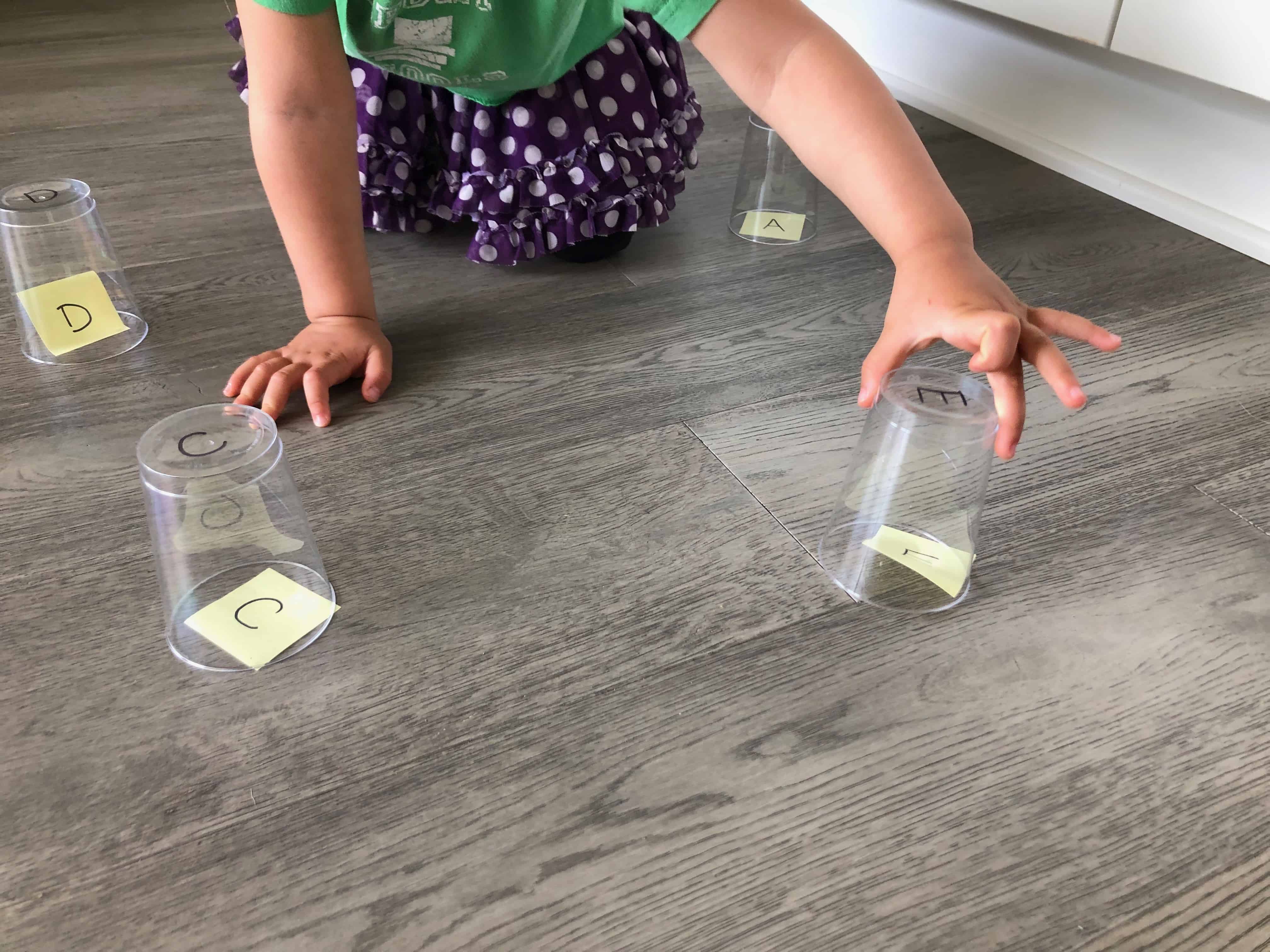The Alphabet Cup Game A Fun Alphabet Activity For Toddlers