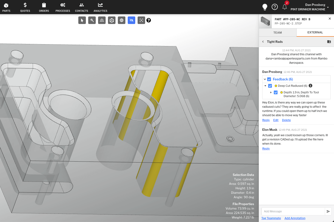 Cost Estimating Software for Manufacturing Paperless Parts