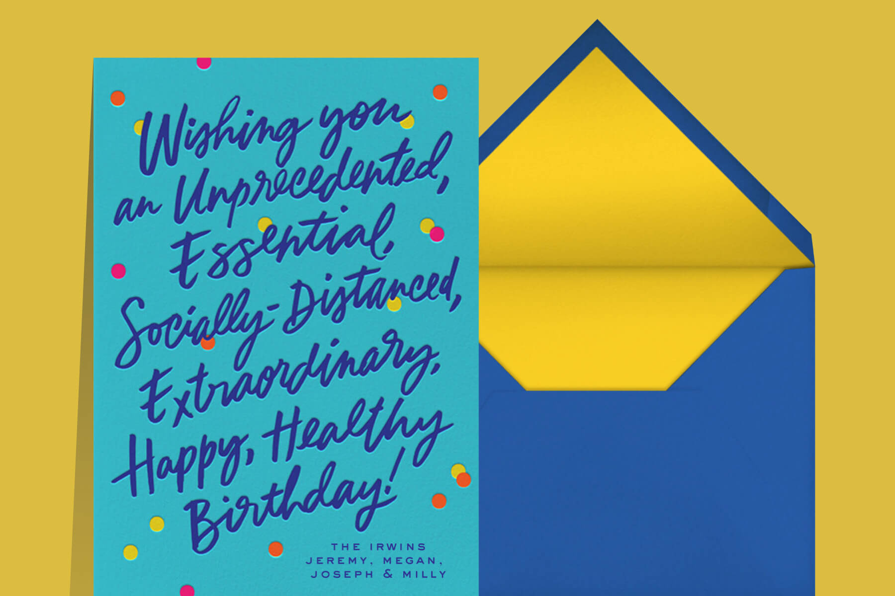 Paper & Party Supplies Greeting Cards Pandemic Lockdown Birthday Card