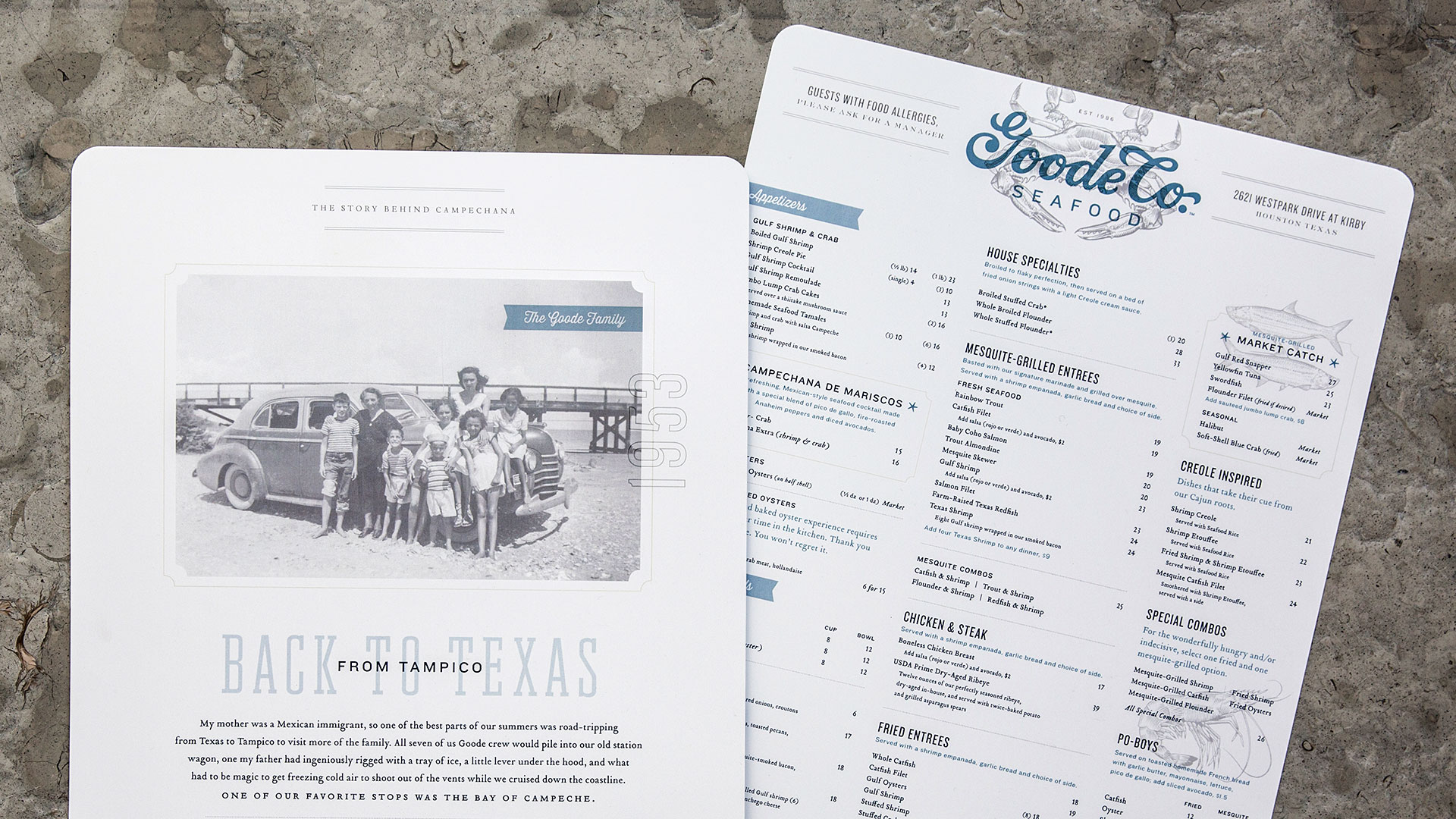 Goode Company Seafood Menu System
